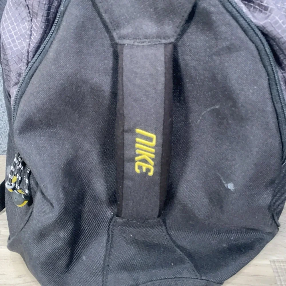 Vintage Nike Travis Scott Mini Swoosh Spell Out Backpack Book Bag‎ Black Yellow